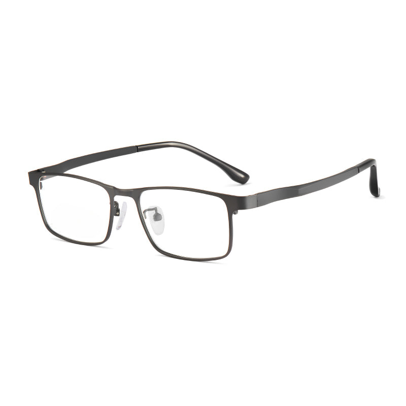 Entangled Small Square Metal Glasses Frame with Plastic Steel Temples