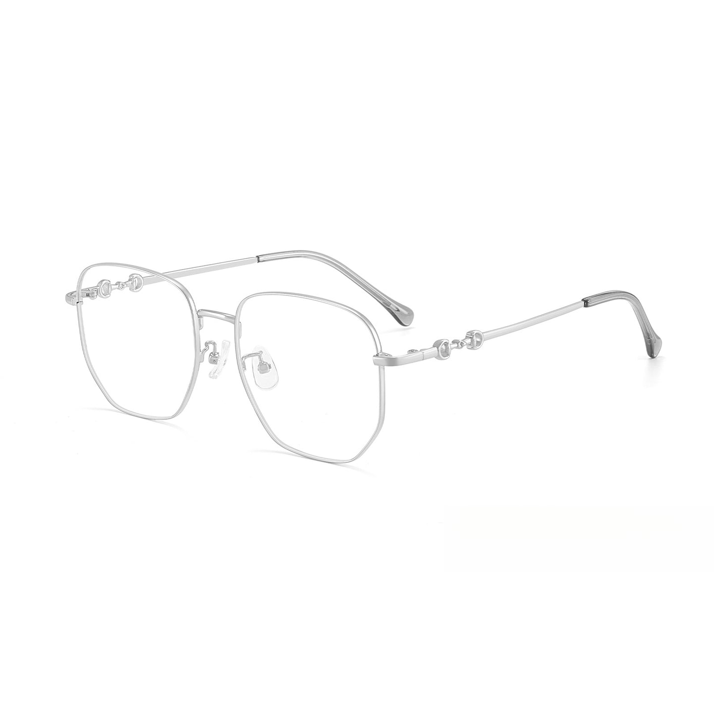 Zero Trust Retro Metal Eyeglass Frame – Large Rim Prescription Glasses for Men and Women