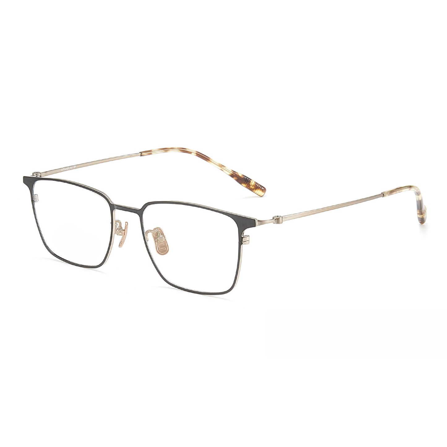 Entangled Liquid Titanium Eyeglass Frame for Men – Square Business Style