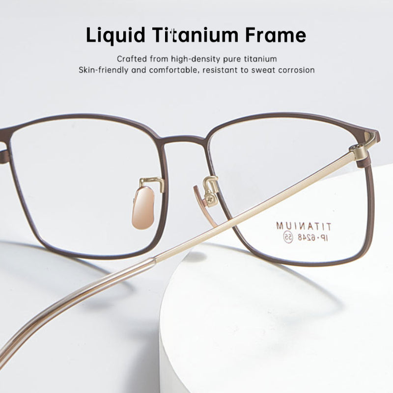 Entangled Luxury Titanium Square Business Glasses Frame
