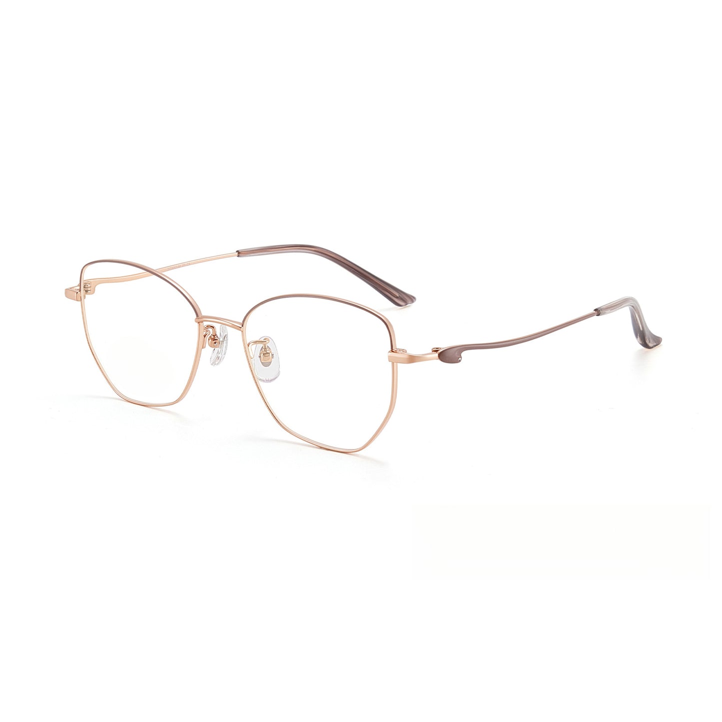 Fracto Flux  Geometric Retro Titanium Eyeglass Frame for Women – Face Slimming