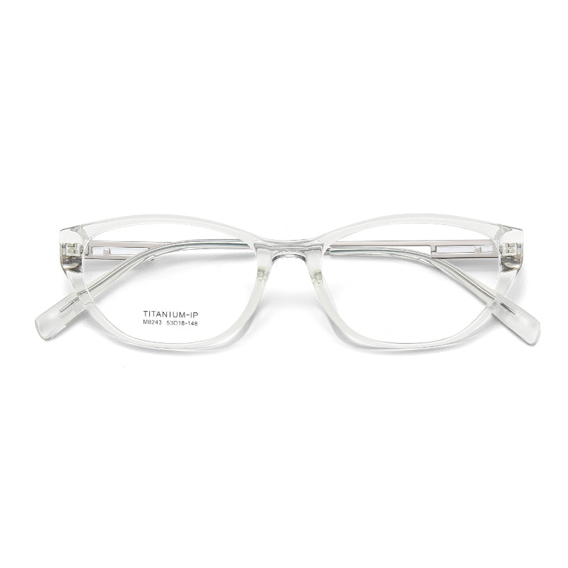 Arachne Curve Cat Eye TR90 Glasses Frame – Ultra-Light Unisex Student Style with Titanium Temples