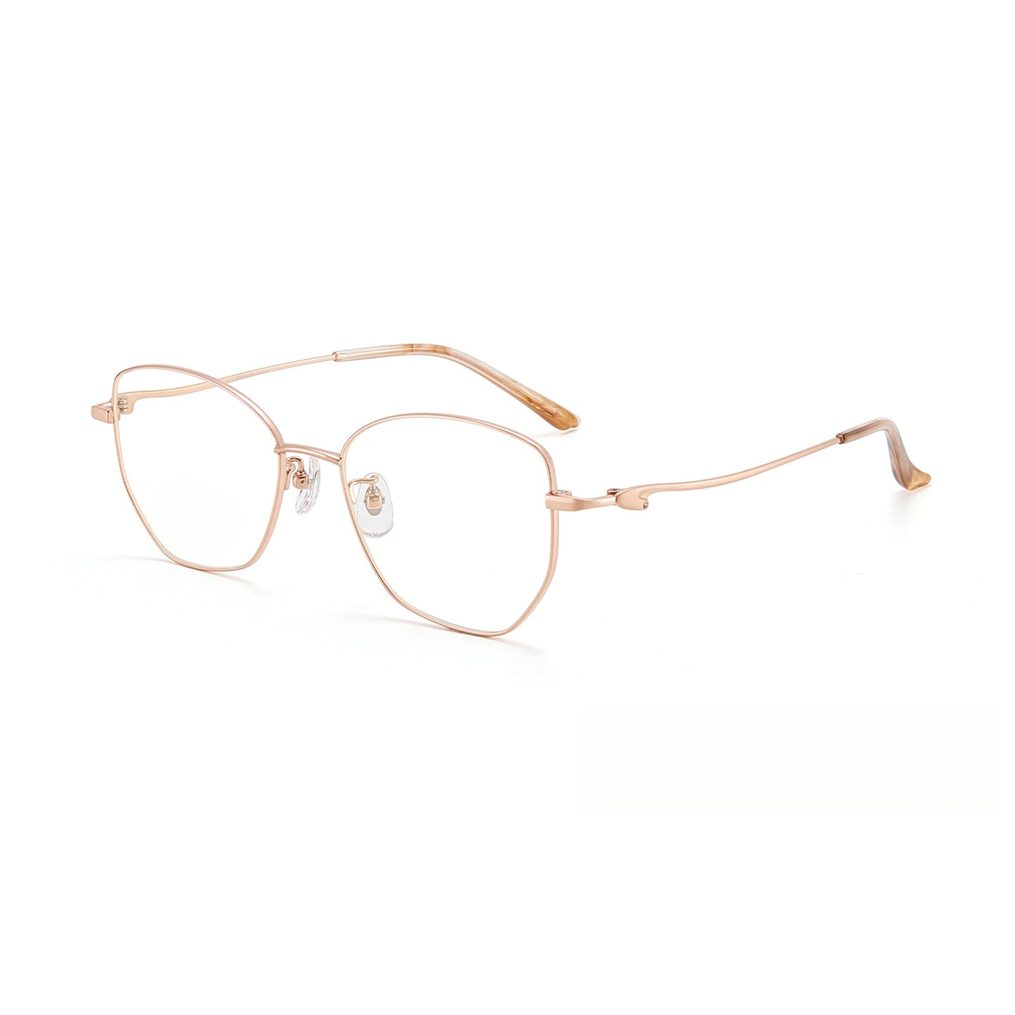 Fracto Flux  Geometric Retro Titanium Eyeglass Frame for Women – Face Slimming