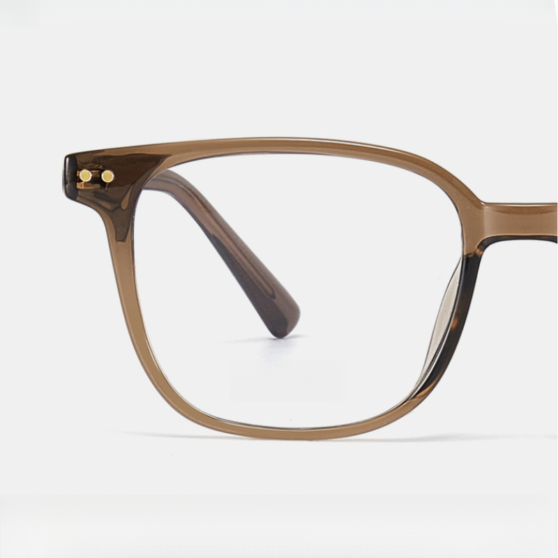 Zero Trust Retro Metal Prescription Glasses Frame – Square Oversized Unisex Design