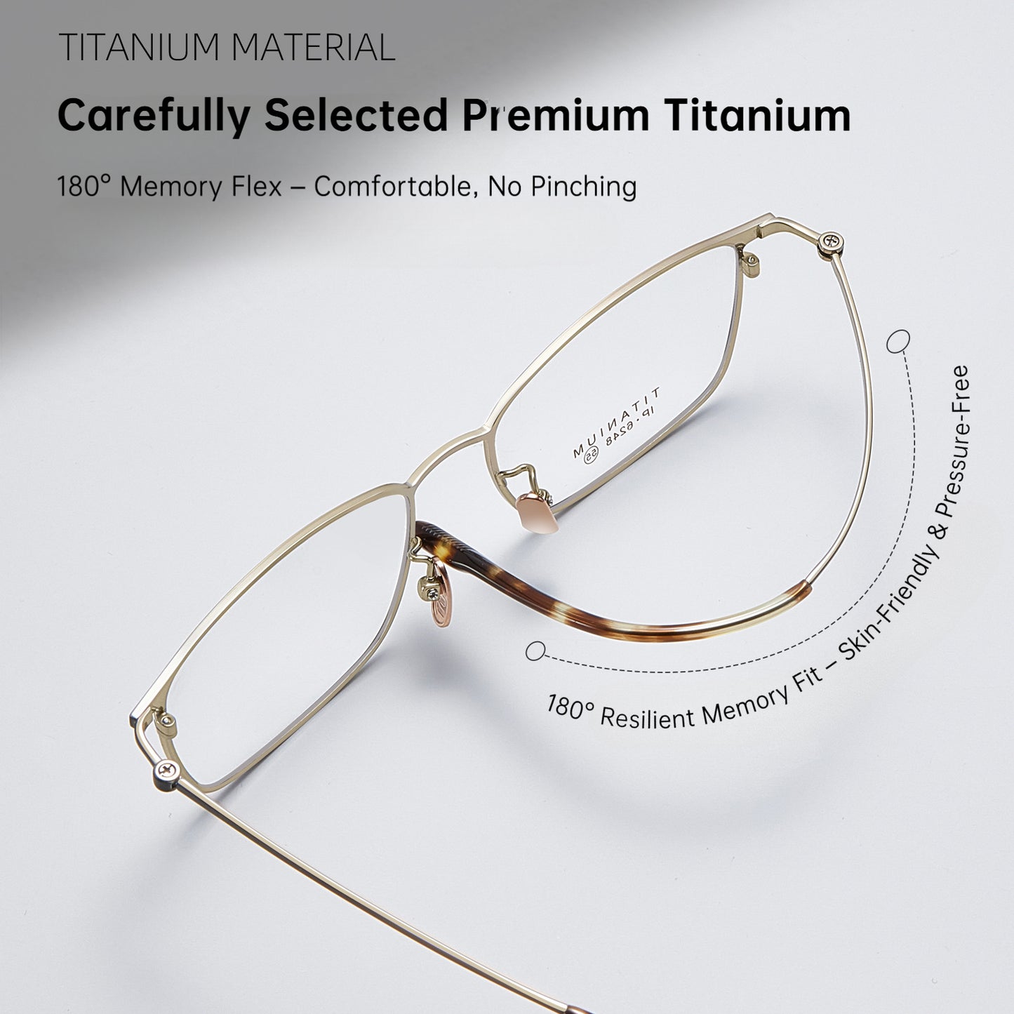 Entangled Luxury Titanium Square Business Glasses Frame