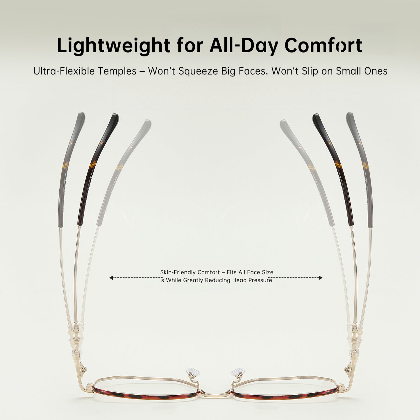 Zero Trust Retro Metal Eyeglass Frame – Large Rim Prescription Glasses for Men and Women