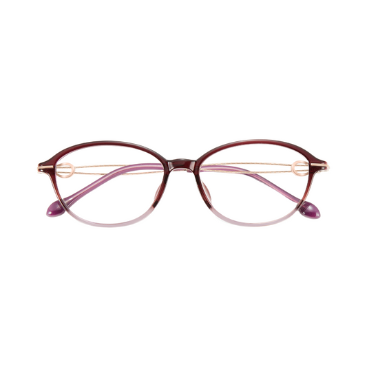 Bio Morph Elegant TR Alloy Eyeglass Frame for Women – Hollow Temple Design