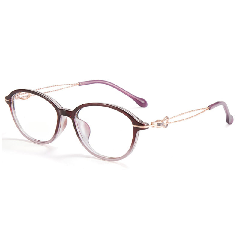 Bio Morph Elegant TR Alloy Eyeglass Frame for Women – Hollow Temple Design