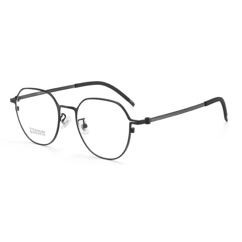 Resona Curve Beta Titanium Eyeglass Frame – Retro Optical Design with Non-Slip Silicone Tips