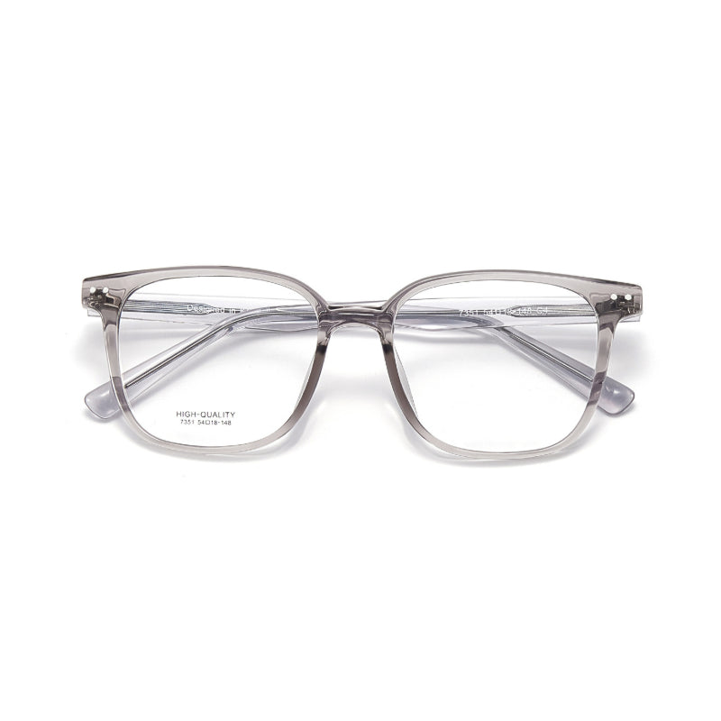 Zero Trust Retro Metal Prescription Glasses Frame – Square Oversized Unisex Design
