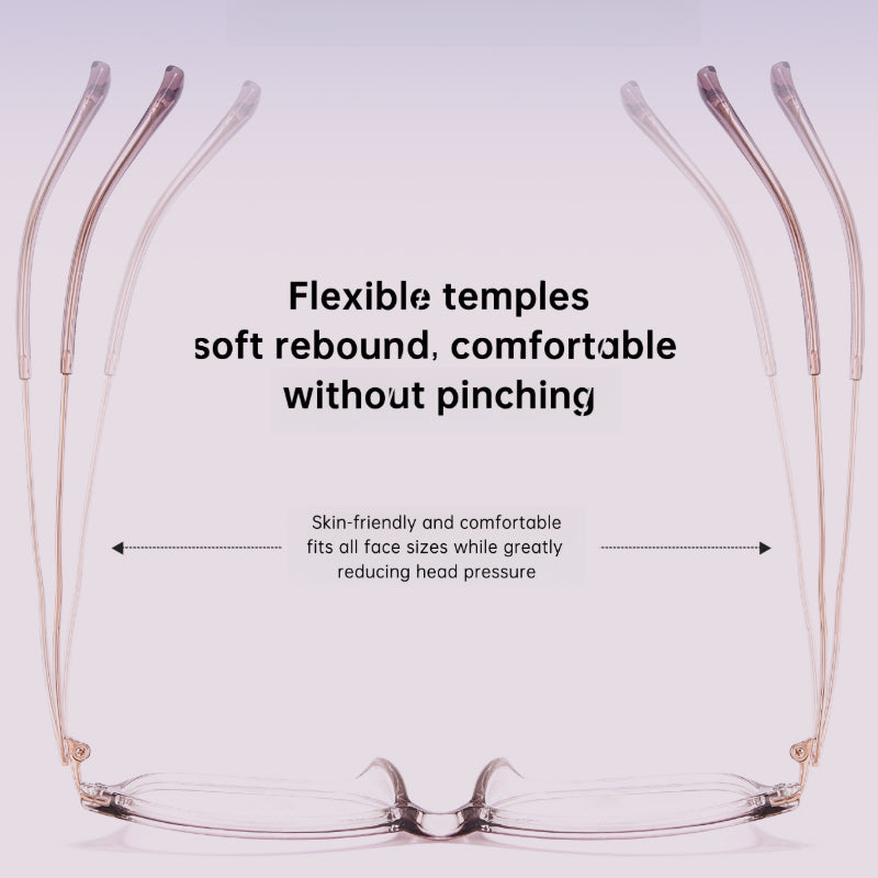 Bio Morph Slim Face Eyeglass Frame for Women – Carved Temple Design
