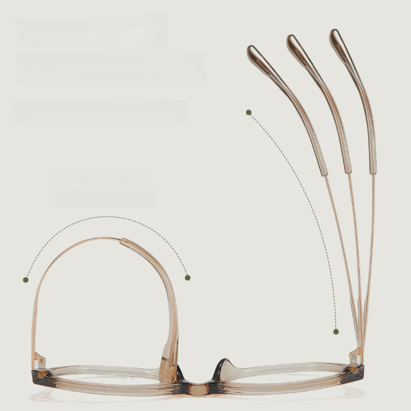 Arachne Curve Cat Eye TR90 Glasses Frame – Ultra-Light Unisex Student Style with Titanium Temples