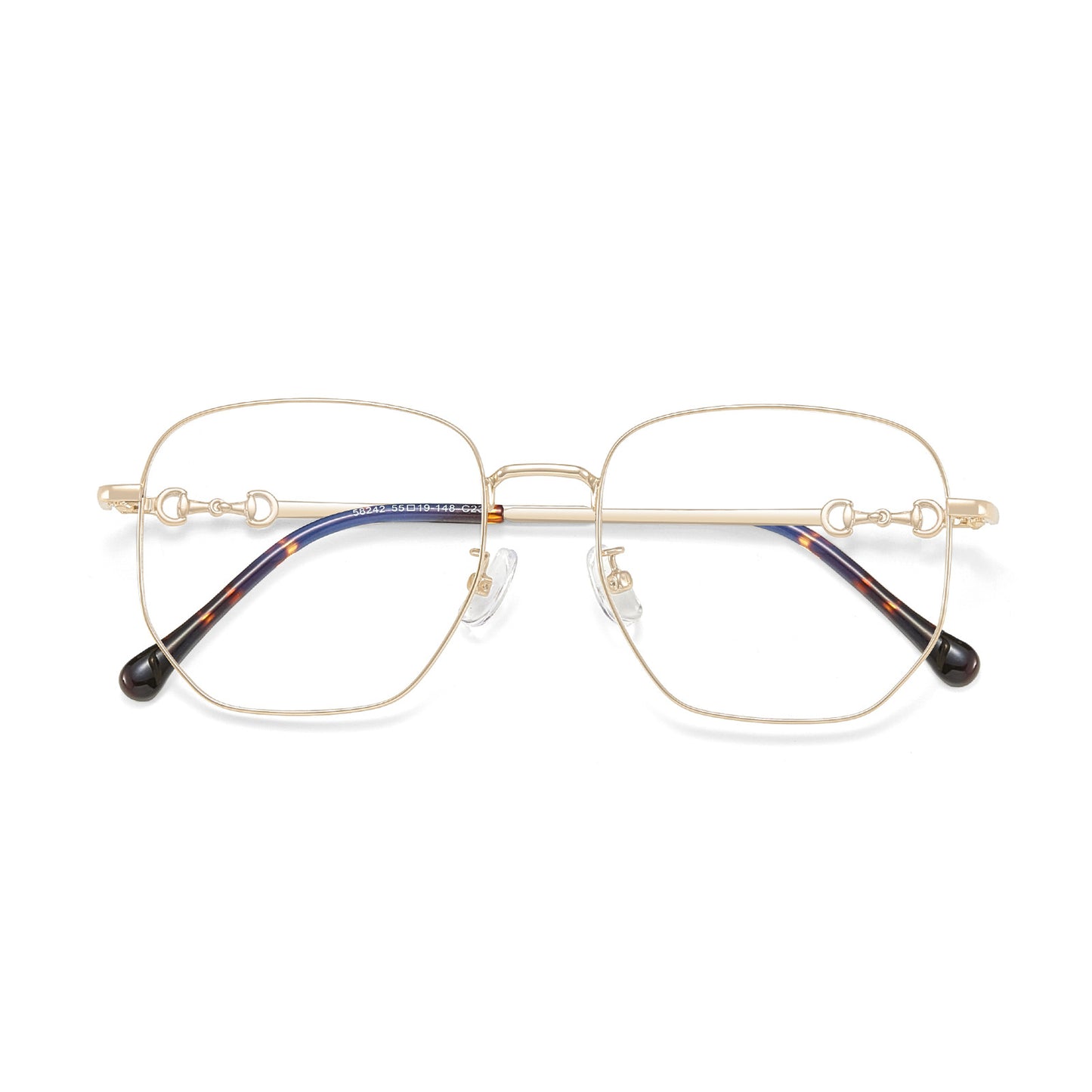 Zero Trust Retro Metal Eyeglass Frame – Large Rim Prescription Glasses for Men and Women