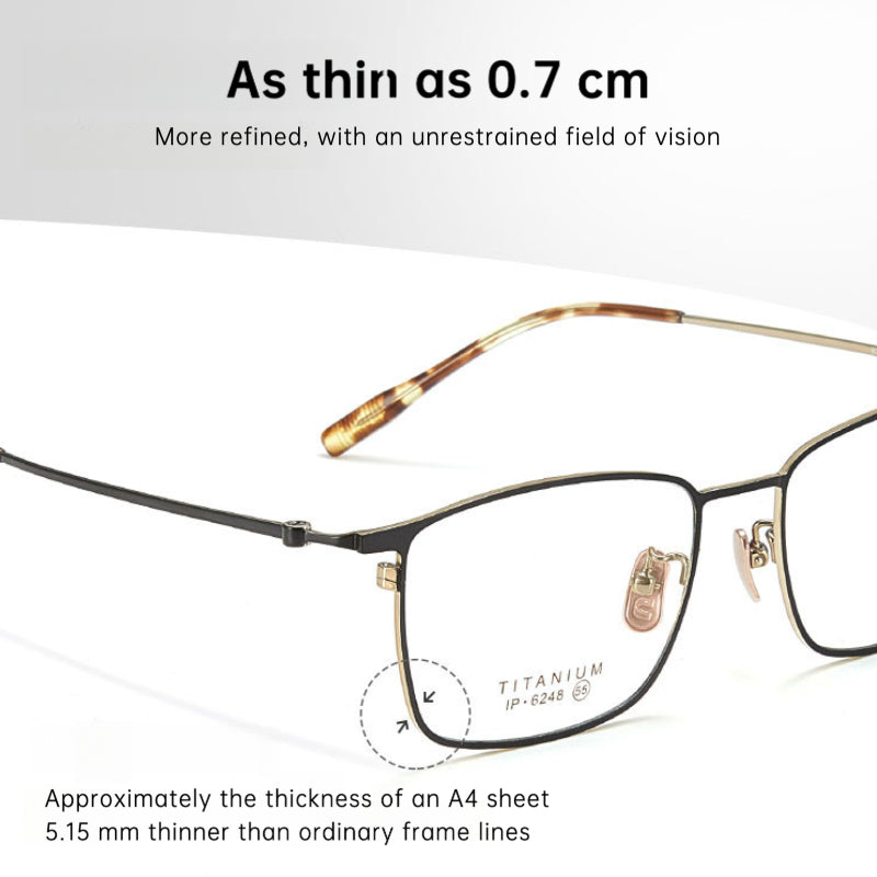 Entangled Luxury Titanium Square Business Glasses Frame