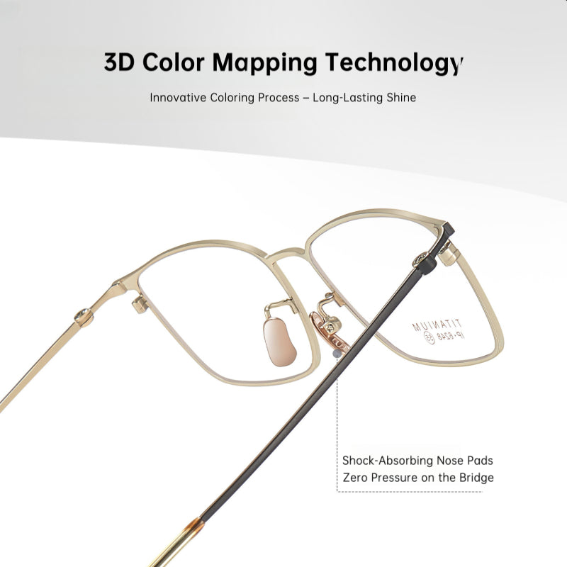 Entangled Luxury Titanium Square Business Glasses Frame
