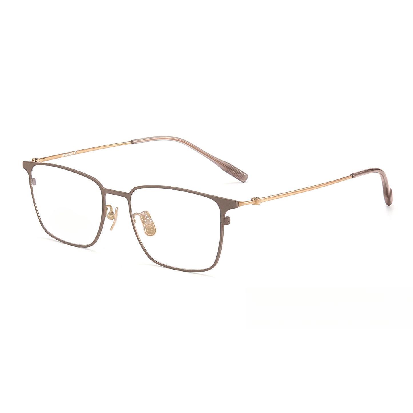 Entangled Liquid Titanium Eyeglass Frame for Men – Square Business Style