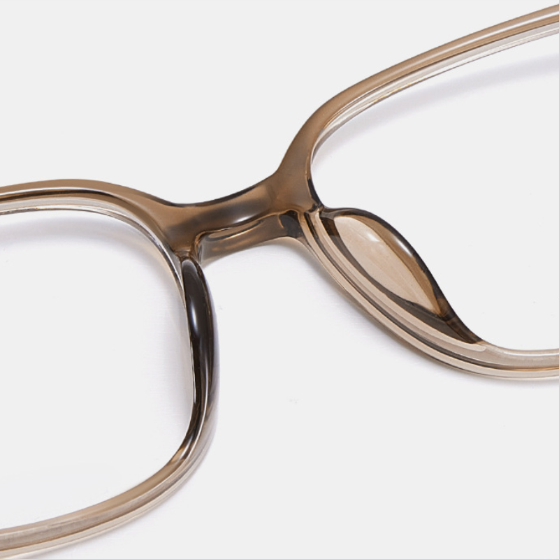 Zero Trust Retro Metal Prescription Glasses Frame – Square Oversized Unisex Design