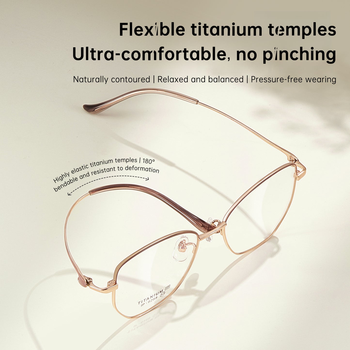 Fracto Flux  Geometric Retro Titanium Eyeglass Frame for Women – Face Slimming