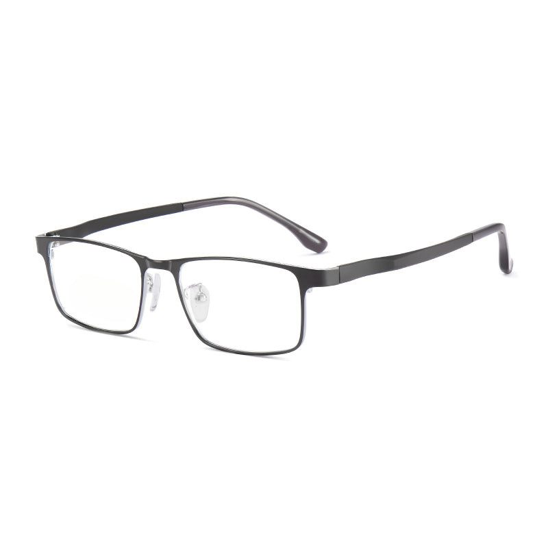 Entangled Small Square Metal Glasses Frame with Plastic Steel Temples
