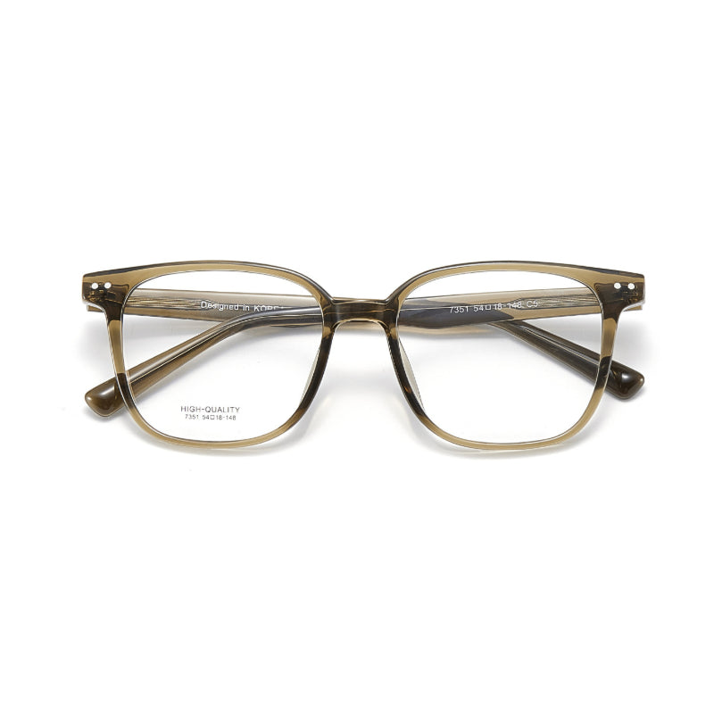 Zero Trust Retro Metal Prescription Glasses Frame – Square Oversized Unisex Design