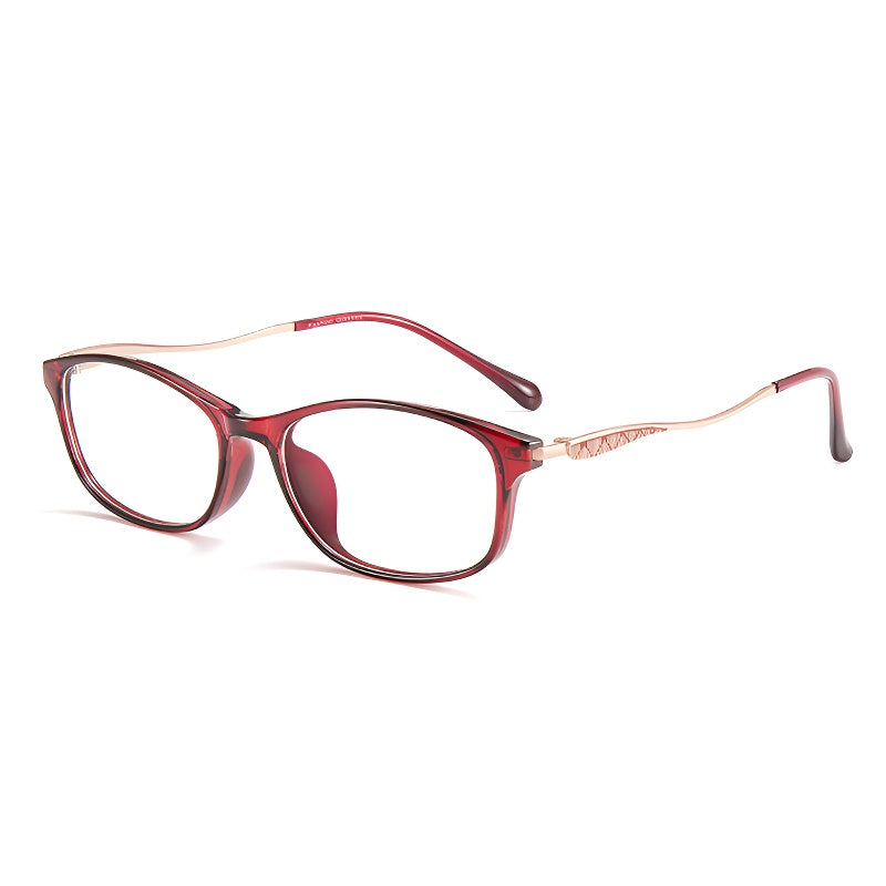 Bio Morph Slim Face Eyeglass Frame for Women – Carved Temple Design