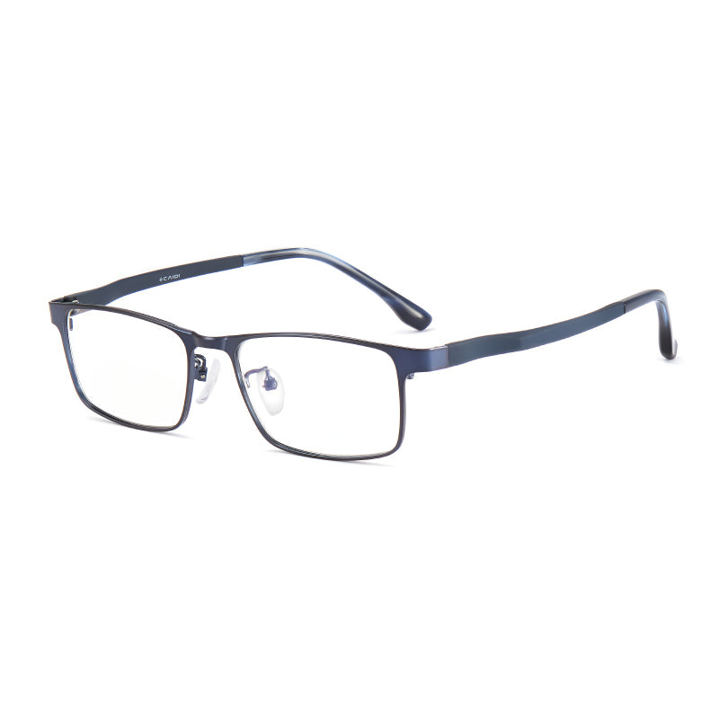 Entangled Small Square Metal Glasses Frame with Plastic Steel Temples