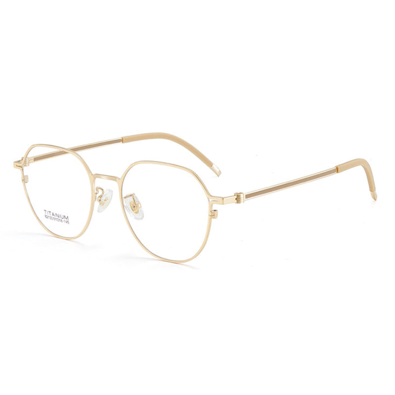 Resona Curve Beta Titanium Eyeglass Frame – Retro Optical Design with Non-Slip Silicone Tips