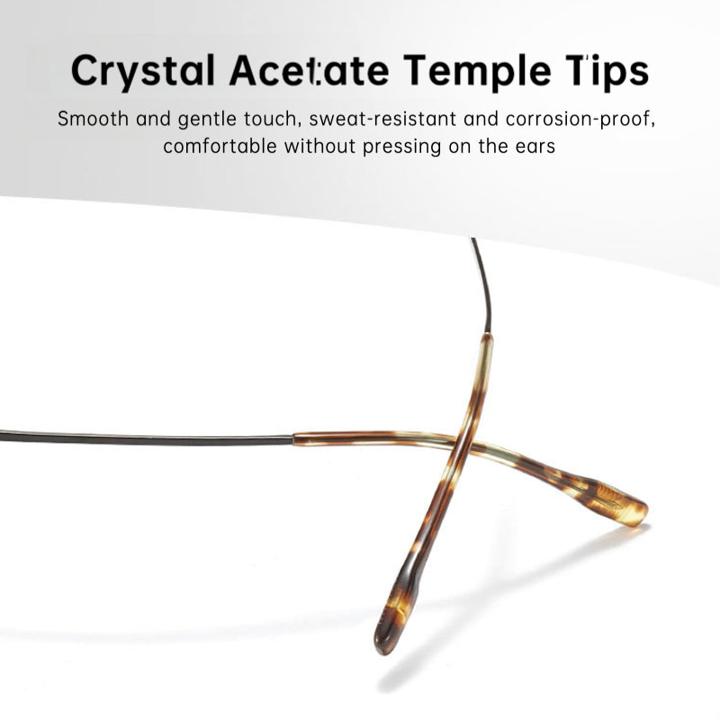 Entangled Luxury Titanium Square Business Glasses Frame