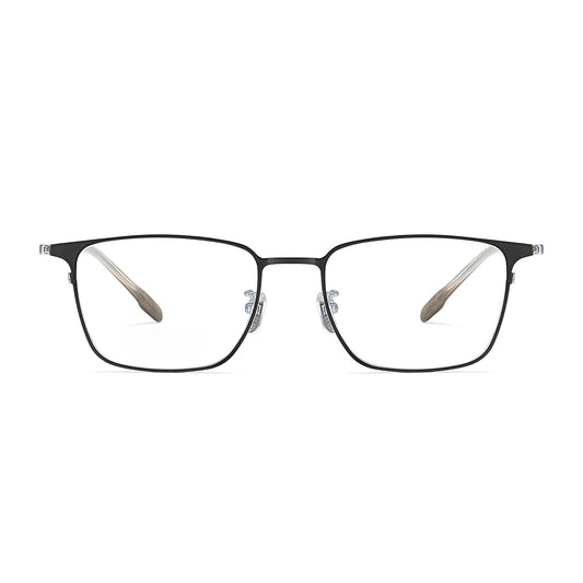 Entangled Liquid Titanium Eyeglass Frame for Men – Square Business Style
