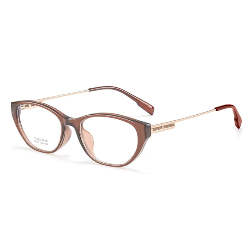 Arachne Curve Cat Eye TR90 Glasses Frame – Ultra-Light Unisex Student Style with Titanium Temples