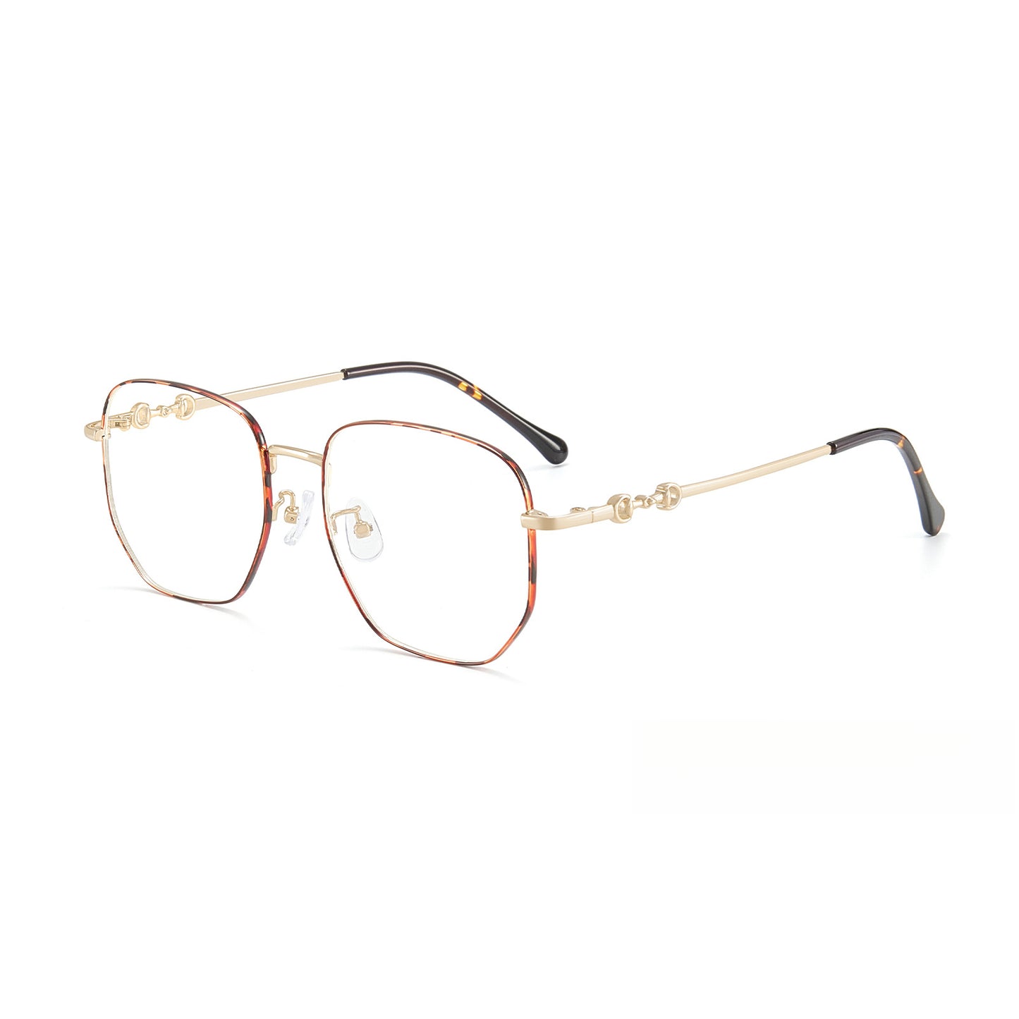 Zero Trust Retro Metal Eyeglass Frame – Large Rim Prescription Glasses for Men and Women