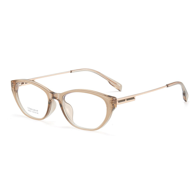 Arachne Curve Cat Eye TR90 Glasses Frame – Ultra-Light Unisex Student Style with Titanium Temples