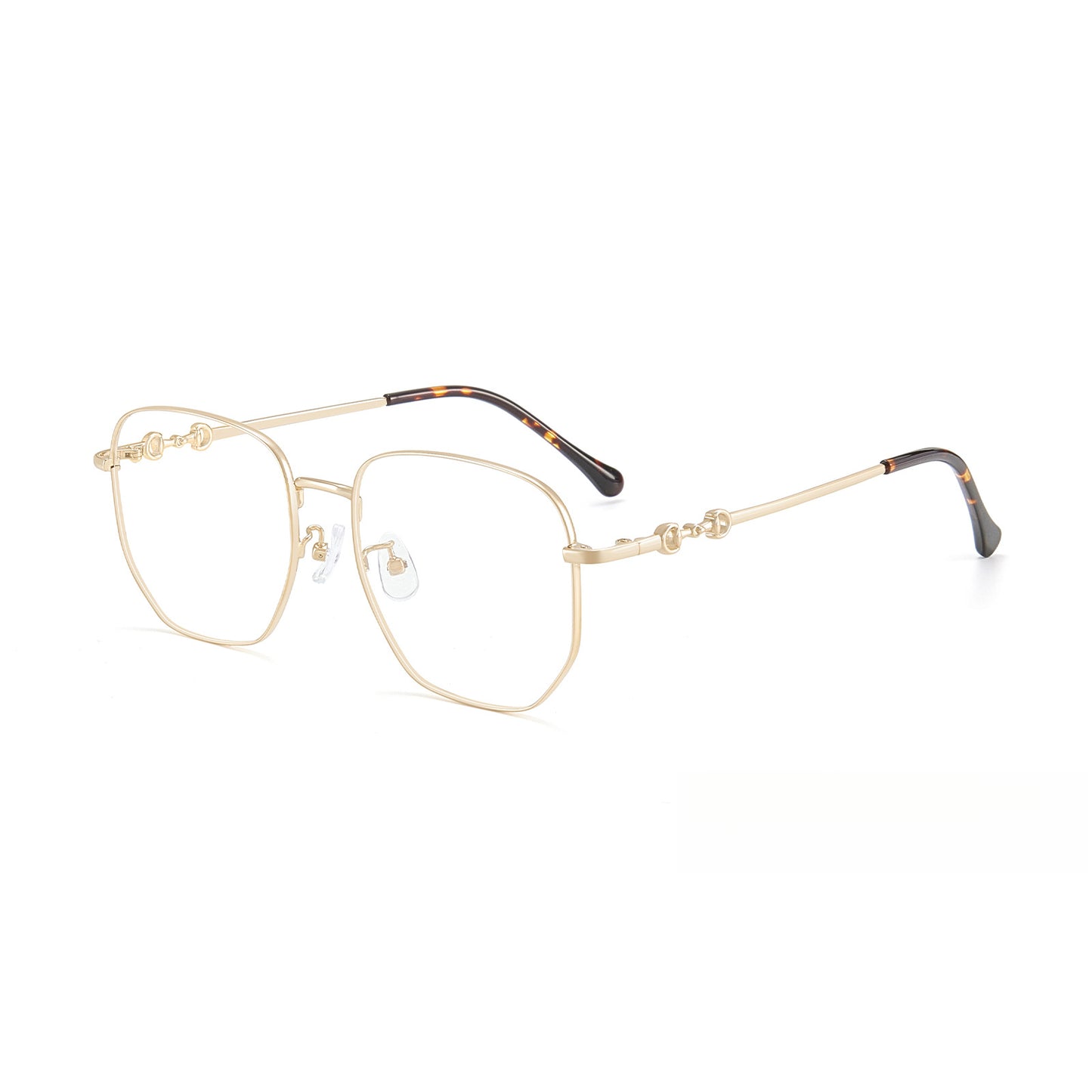 Zero Trust Retro Metal Eyeglass Frame – Large Rim Prescription Glasses for Men and Women