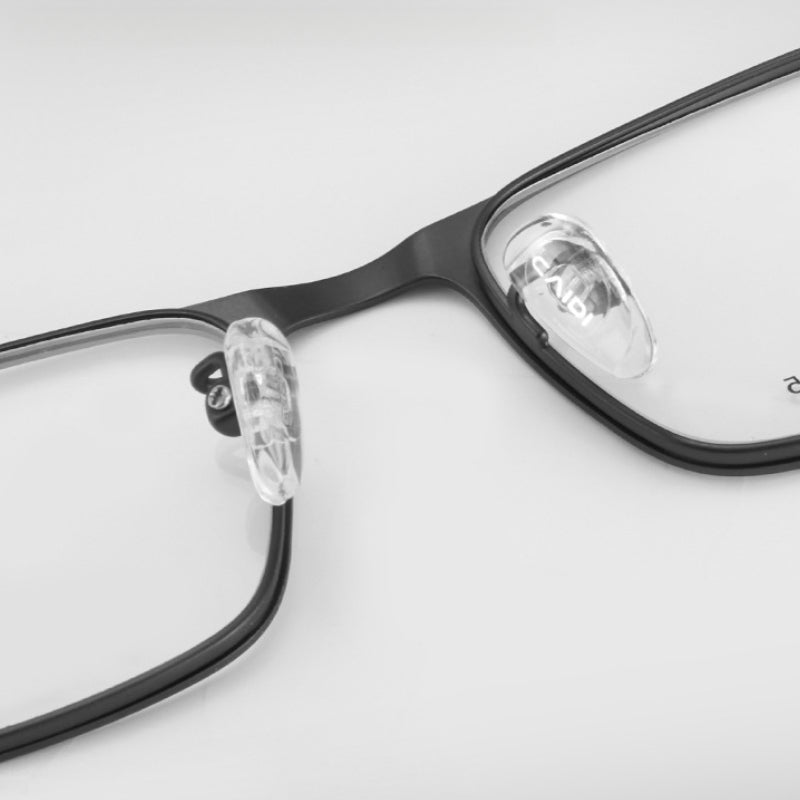 Entangled Small Square Metal Glasses Frame with Plastic Steel Temples