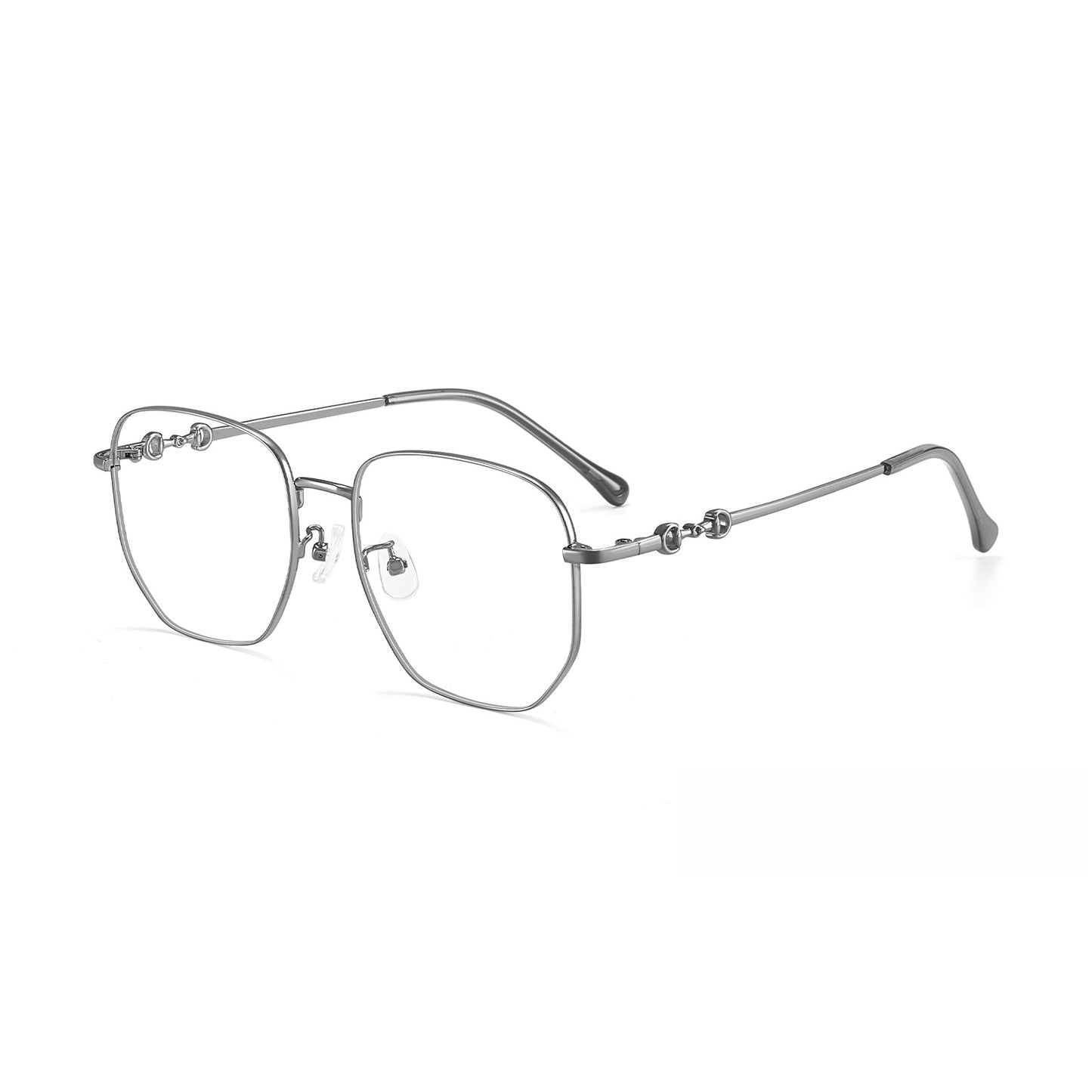 Zero Trust Retro Metal Eyeglass Frame – Large Rim Prescription Glasses for Men and Women