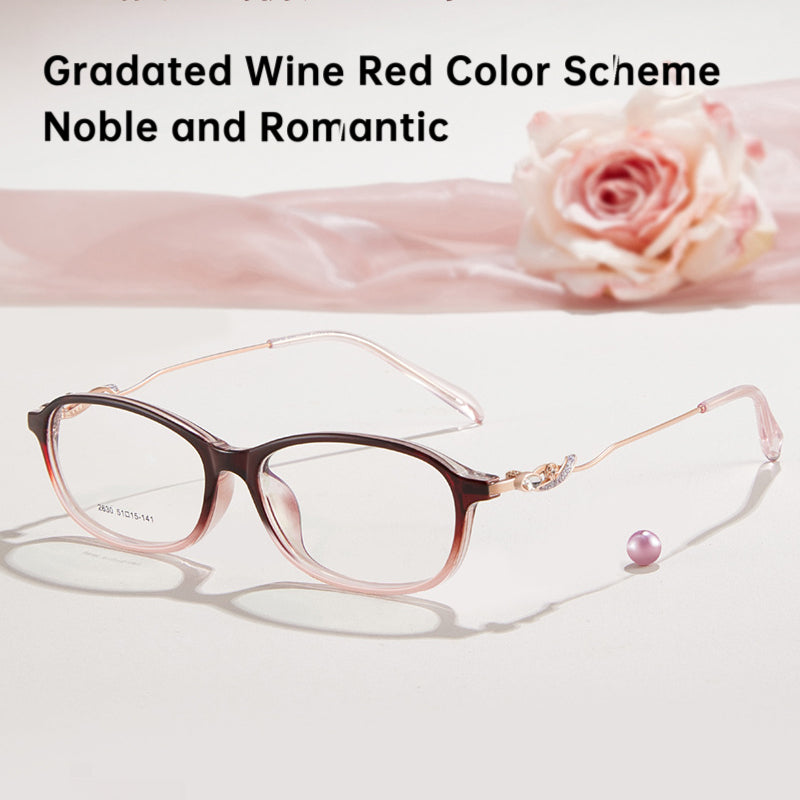 Bio Morph Fashion TR Metal Eyeglass Frame for Women – 4mm Wide Rim, Prescription Ready