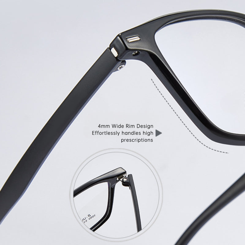 Zero Trust Korean Style Lightweight Eyeglass Frame – Unisex EMS Temples