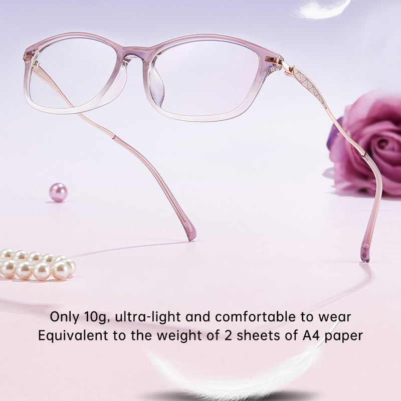 Bio Morph Slim Face Eyeglass Frame for Women – Carved Temple Design
