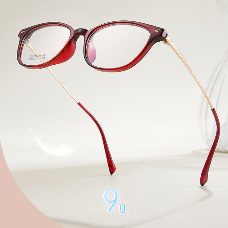 Bio Morph Elegant Oval TR Eyeglass Frame – Ultra-Light β-Titanium Temples for Women