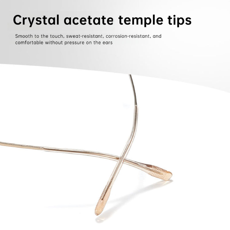 Entangled Liquid Titanium Square Glasses Frame with Memory Temples