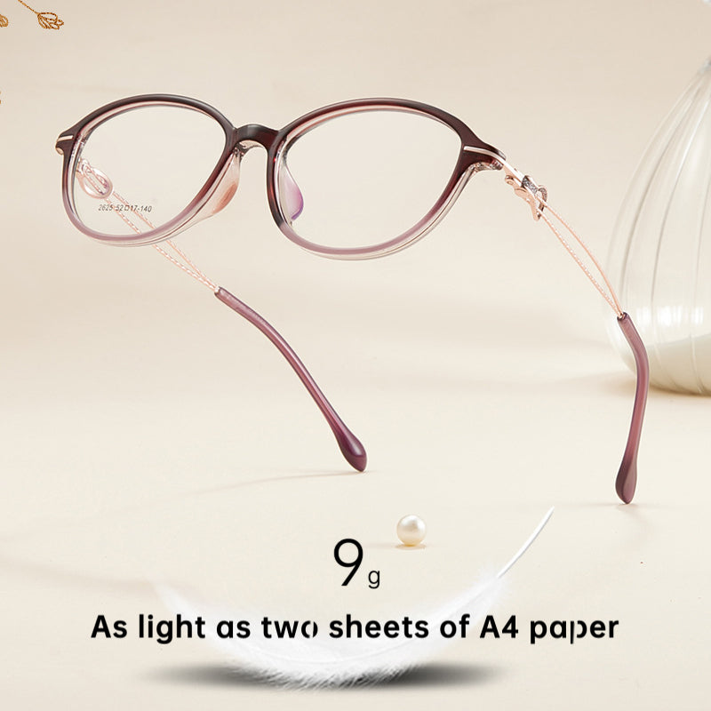 Bio Morph Elegant TR Alloy Eyeglass Frame for Women – Hollow Temple Design