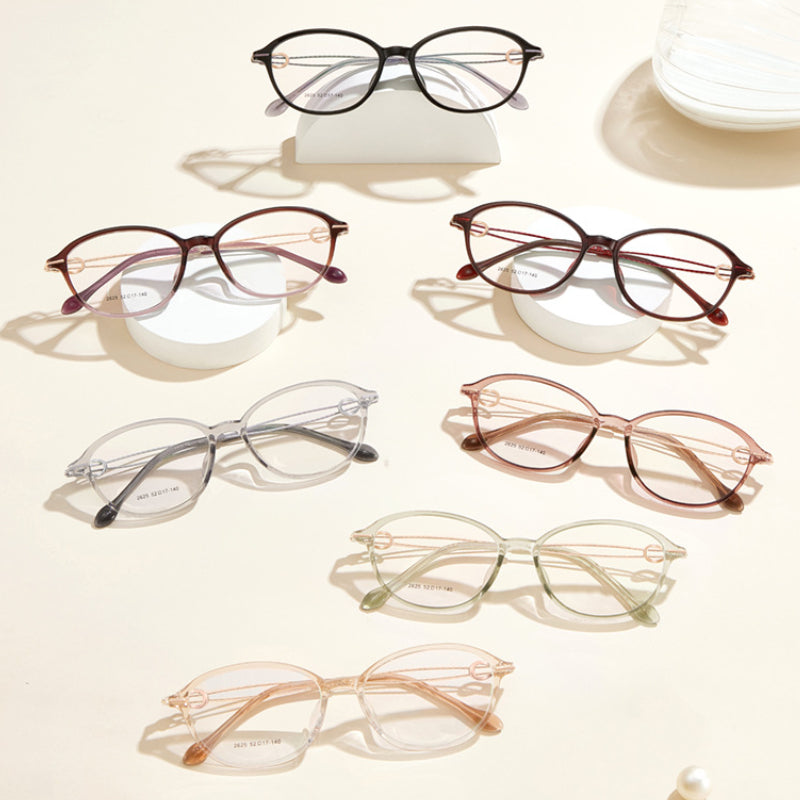 Bio Morph Elegant TR Alloy Eyeglass Frame for Women – Hollow Temple Design