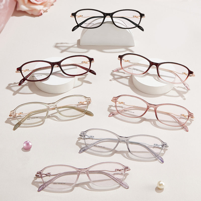 Bio Morph Fashion TR Metal Eyeglass Frame for Women – 4mm Wide Rim, Prescription Ready
