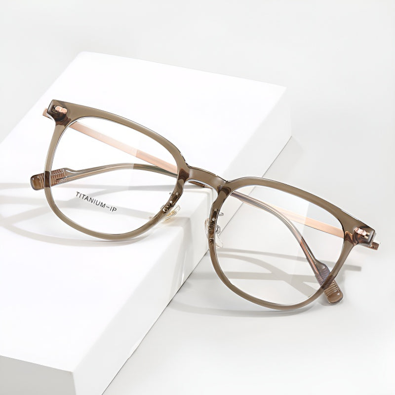 Luna Obscura Round Full-Rim Fashion Retro Glasses