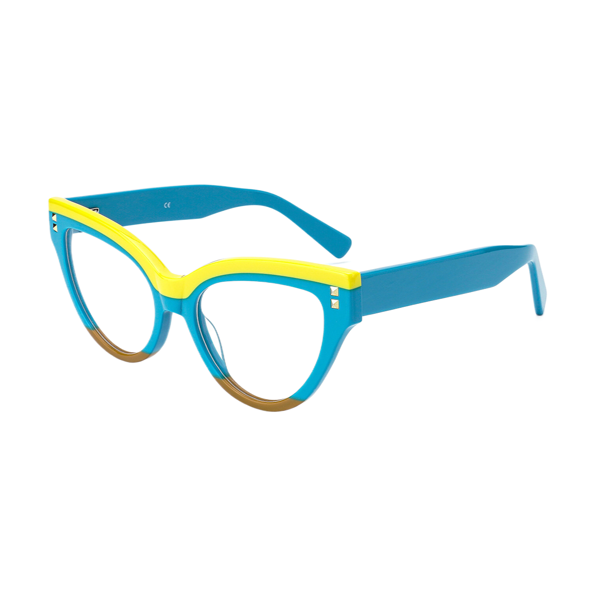 Arachne Curve Cat Eye Acetate Eyeglass Frame with Spring Hinges – Fashion Anti-Blue Light