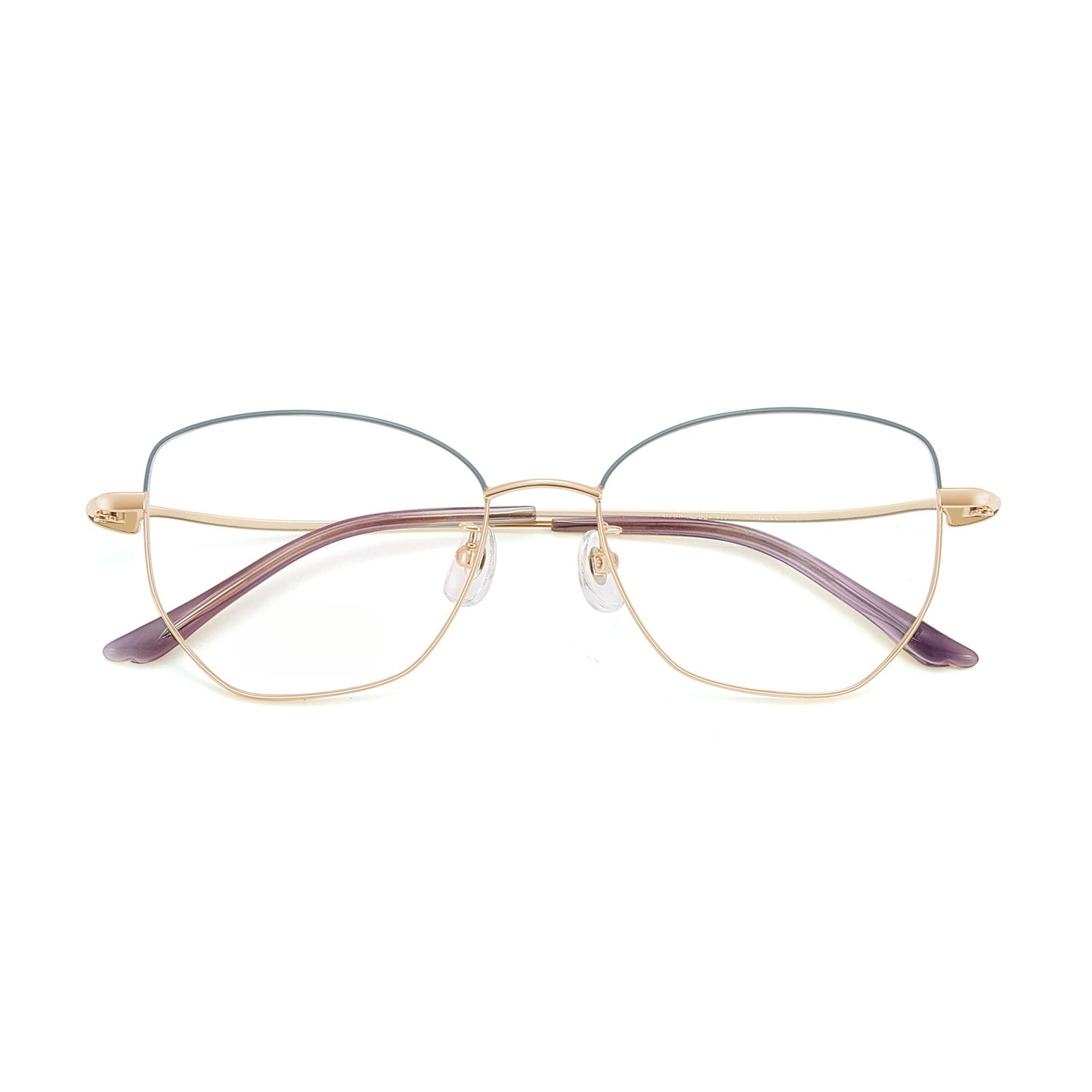Fracto Flux  Geometric Retro Titanium Eyeglass Frame for Women – Face Slimming